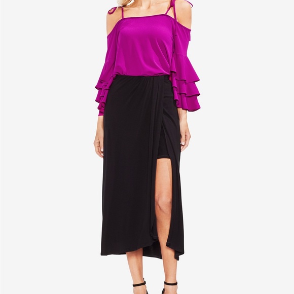 Vince Camuto Dresses & Skirts - Vince Camuto Twist-Front Midi Skirt Black XL New